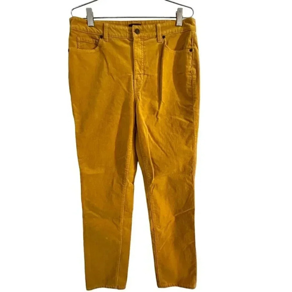 Talbots Pants - Talbots Corduroy Straight Leg Pants Women’s Size 10 okra Color Cord Stretch